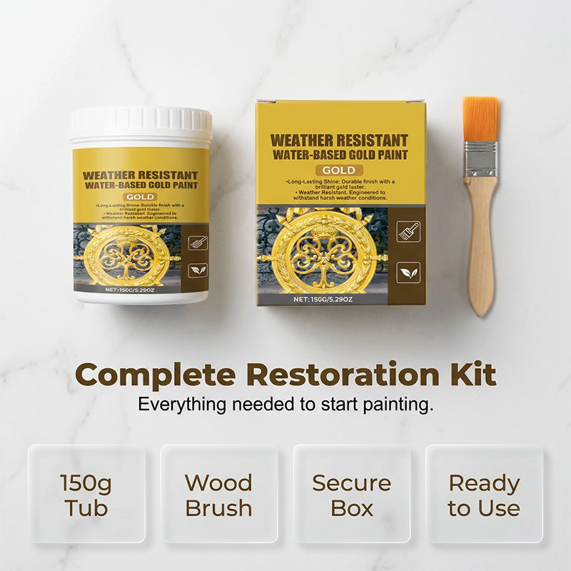 🏆 Last Day Special Price  $19.99 ! 🔥 Buy more save more 🎁 Weather-resistant, water-based gold paint