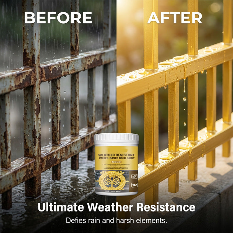🏆 Last Day Special Price  $19.99 ! 🔥 Buy more save more 🎁 Weather-resistant, water-based gold paint