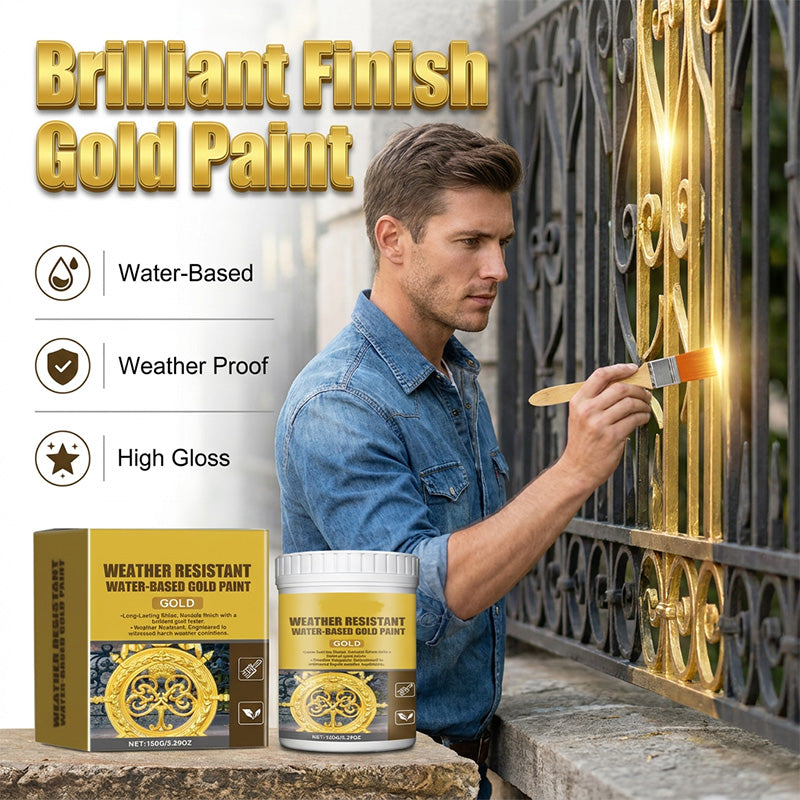 🏆 Last Day Special Price  $19.99 ! 🔥 Buy more save more 🎁 Weather-resistant, water-based gold paint