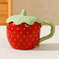 Strawberry Ceramic Mug with Lid
