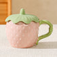 Strawberry Ceramic Mug with Lid