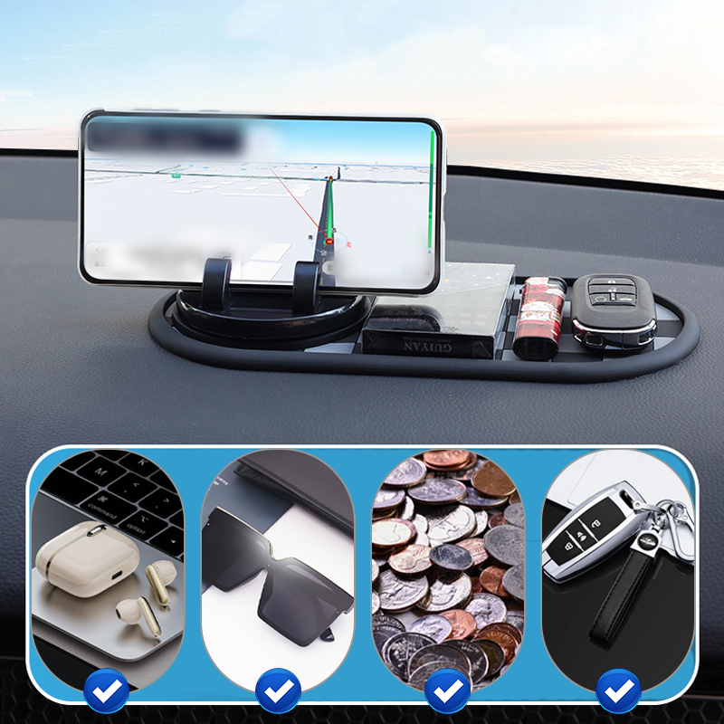 4-in-1 Car Dashboard Anti-Slip Mat with Phone Holder