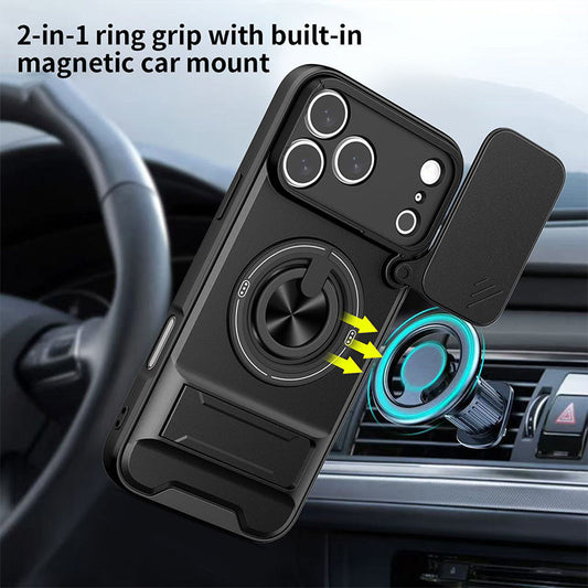 ⏳Time-Limited Special⏰4-in-1 Protective Case – Slider, Ring Holder, Magnet, 5 Colors 🔧