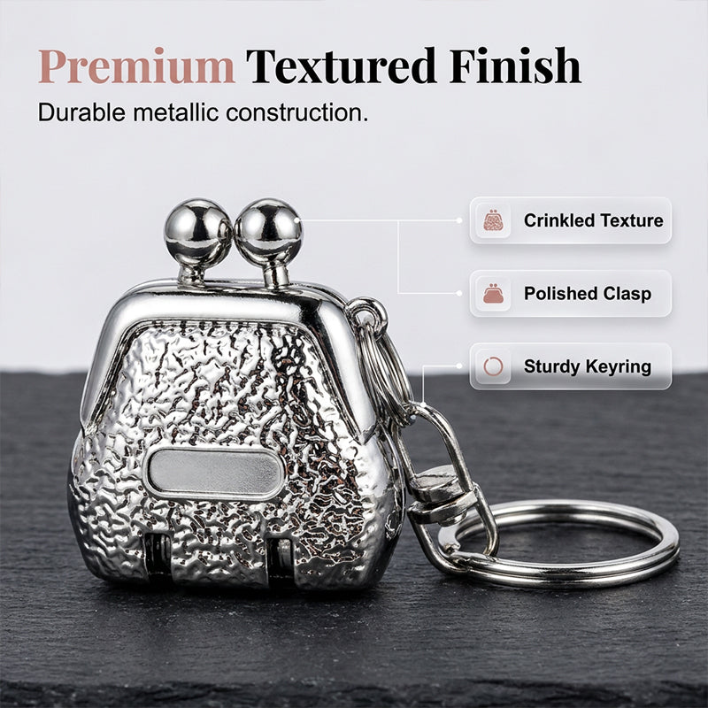 Foldable Purse-Shaped Nail Clipper Keychain