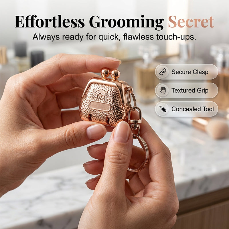 Foldable Purse-Shaped Nail Clipper Keychain