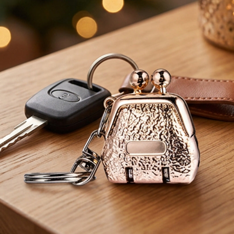 Foldable Purse-Shaped Nail Clipper Keychain