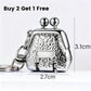 Foldable Purse-Shaped Nail Clipper Keychain