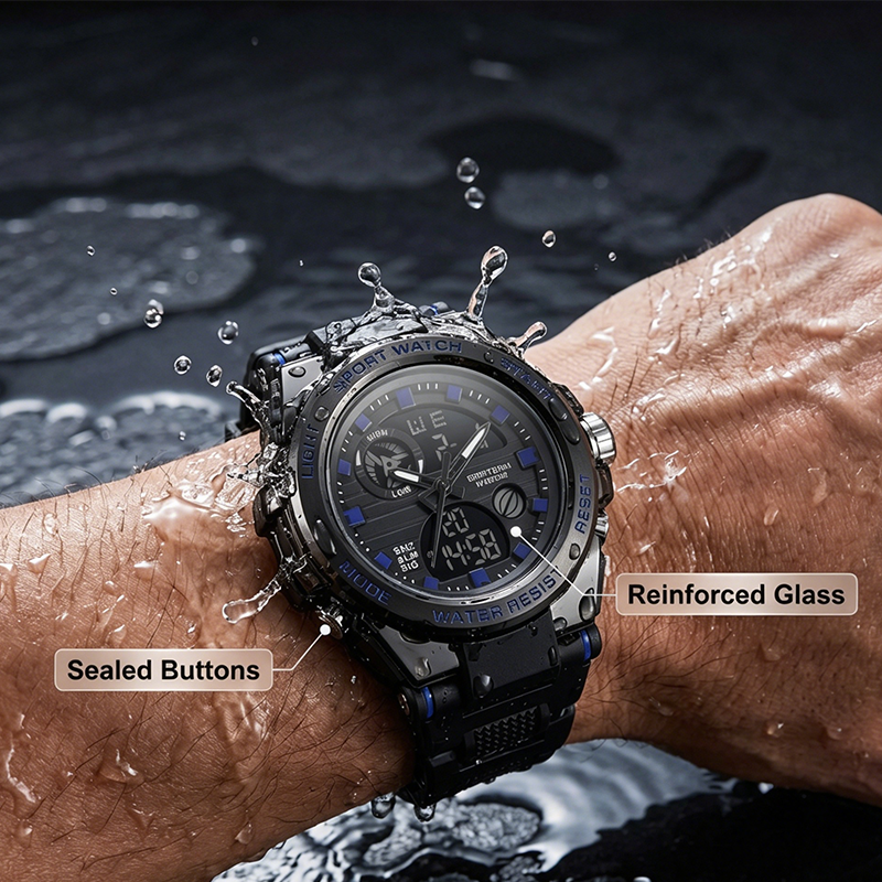 ⌚ 50% OFF NOW!💪 Men's Waterproof Sports Watch – Dual Display & Shock-Resistant – Outdoor Essential 💧