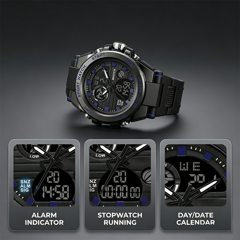 ⌚ 50% OFF NOW!💪 Men's Waterproof Sports Watch – Dual Display & Shock-Resistant – Outdoor Essential 💧