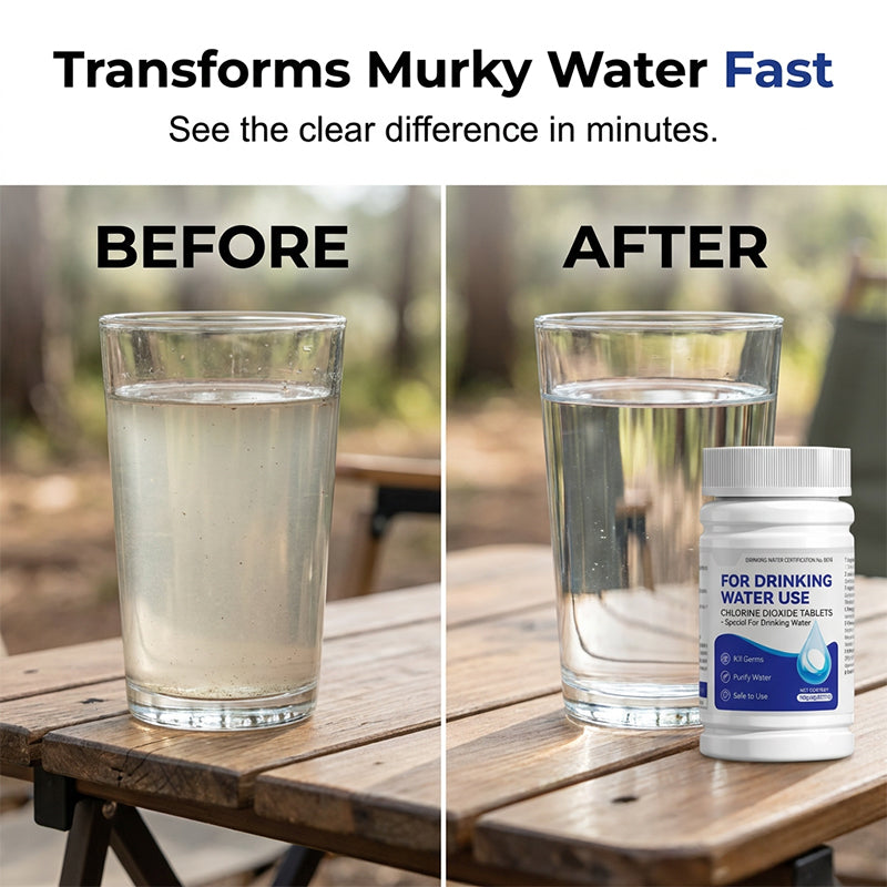 Water Tablets Purification for Drinking