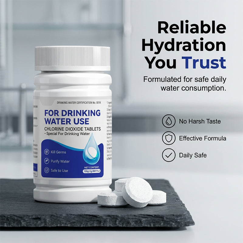 Water Tablets Purification for Drinking