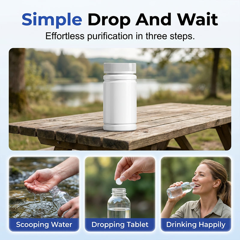 Water Tablets Purification for Drinking