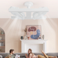 🌬️✨ Dual ceiling fan with LED light – modern design with remote control for the living room and bedroom