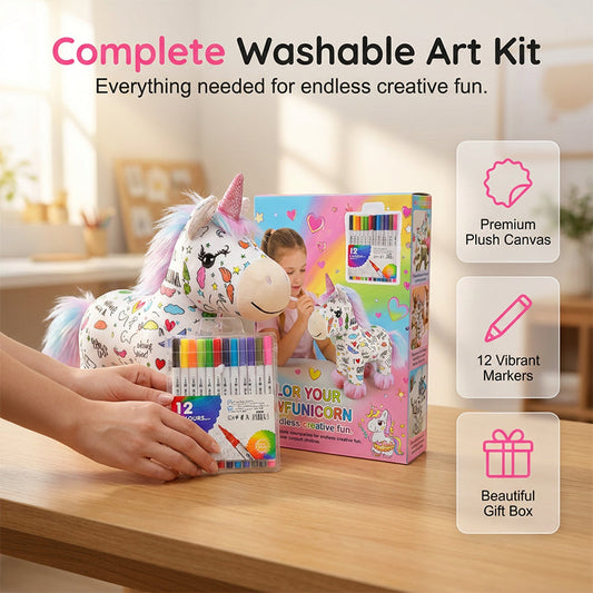 DIY Color-In Unicorn Plush Toy Kit