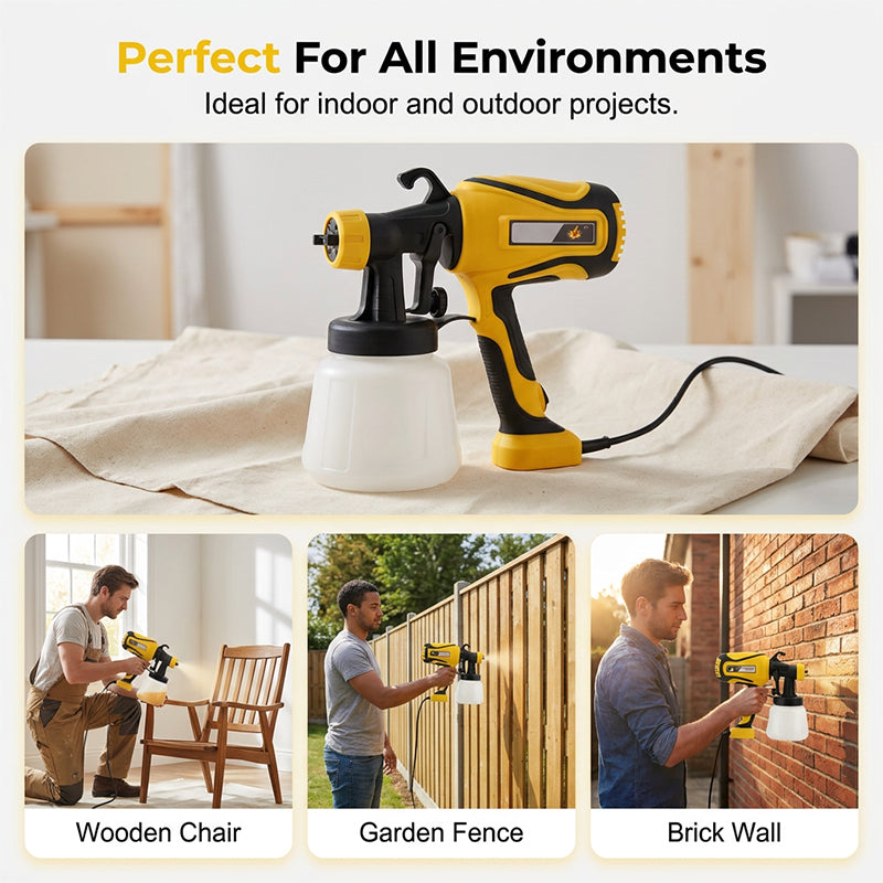 🎨 50% OFF NOW! 🔫 Electric Paint Spray Gun – 900ml Capacity, Adjustable Patterns & Professional Finish 🏠