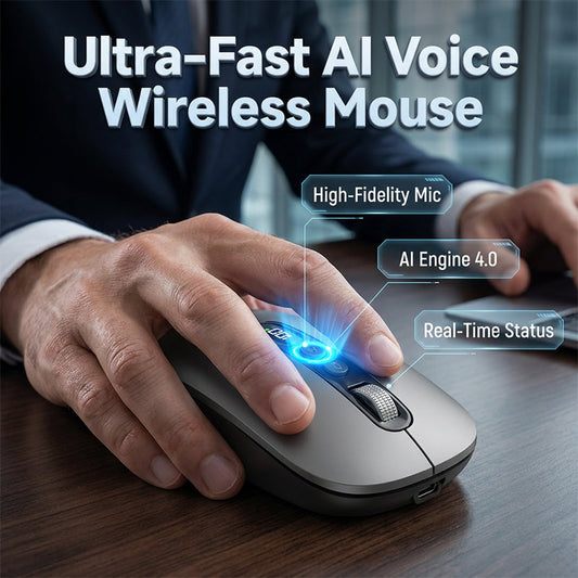 ⏳Limited-time 50% off⏰💼AI Smart Voice Wireless Mouse Real-Time Translation, Silent Click  Boosts Productivity For Work & Study! ⚡🖱️💬