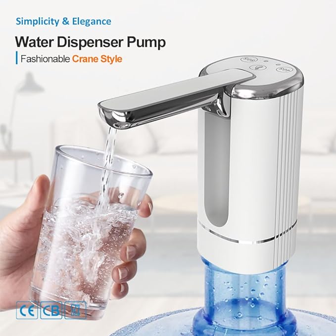 ✨Exclusive 50% OFF | Automatic Water Dispenser Pump | Rechargeable USB-C Bottle Pump with Foldable Spout & One-Touch Control | Universal Fit for Home & Office