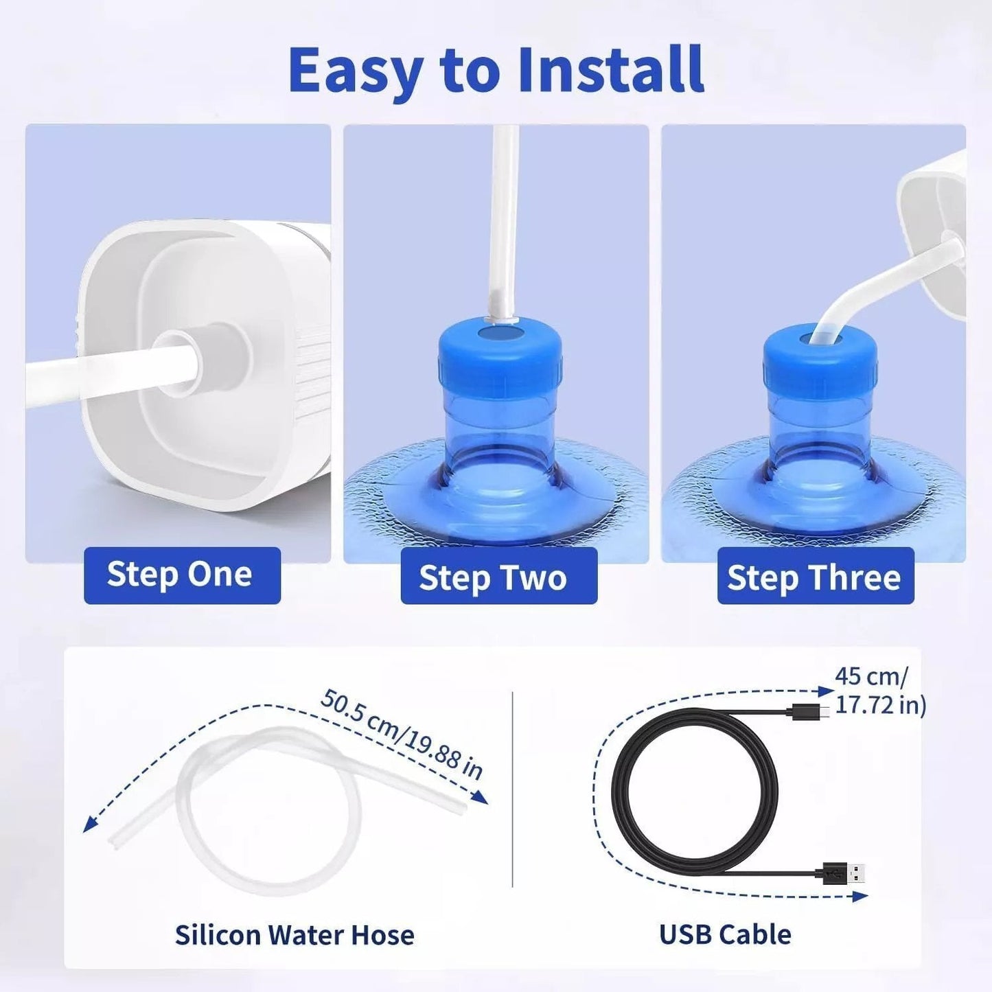 ✨Exclusive 50% OFF | Automatic Water Dispenser Pump | Rechargeable USB-C Bottle Pump with Foldable Spout & One-Touch Control | Universal Fit for Home & Office