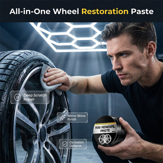 🚗✨ All-in-One Wheel Restoration Paste – Scratch Removal, Molecular Bonding, Safe for All Alloys 💎