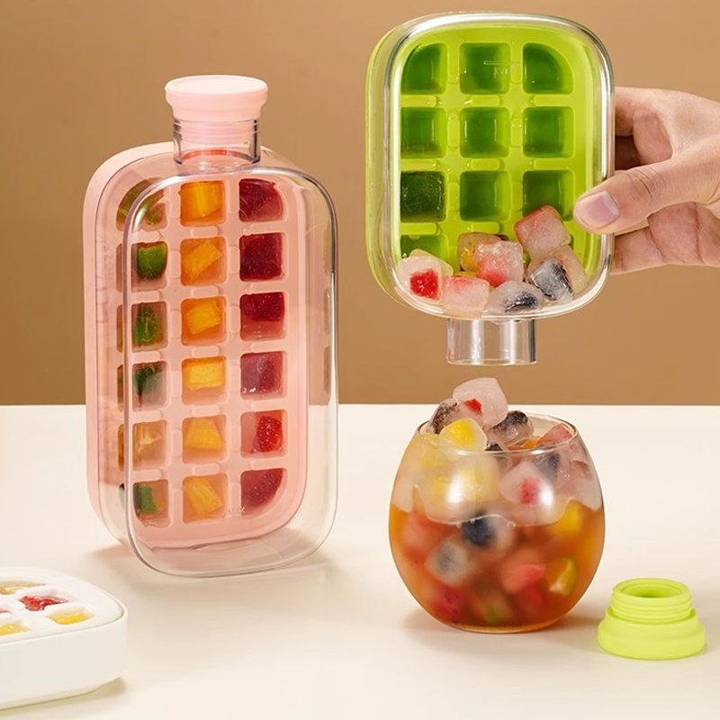 2-in-1 Ice Cube Maker Water Bottle
