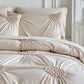 🧵 Soft Touch Pinch Pleat Duvet Set — Brushed Microfiber, No-Iron & Wrinkle-Resistant