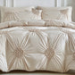 🧵 Soft Touch Pinch Pleat Duvet Set — Brushed Microfiber, No-Iron & Wrinkle-Resistant