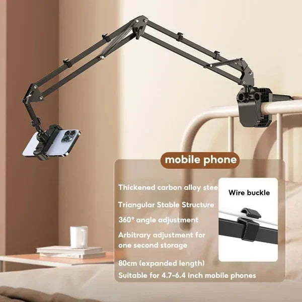 📢📢50% OFF !! ⏰ Hidden tablet stand – fits gaps, 4 joints, 360° rotation, hands-free!