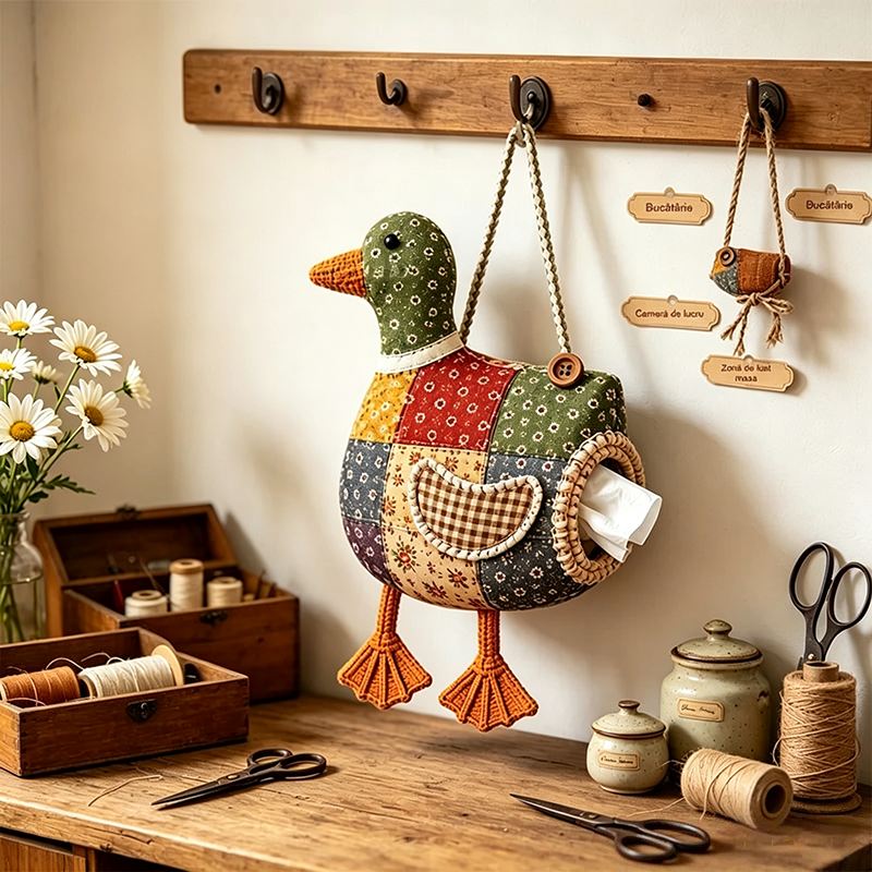 🧵🐻 DIY animal tissue holder – sew, hang, and brighten any space!