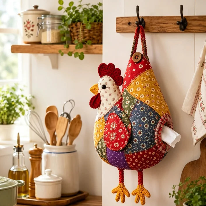 🧵🐻 DIY animal tissue holder – sew, hang, and brighten any space!