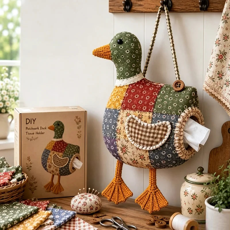 🧵🐻 DIY animal tissue holder – sew, hang, and brighten any space!