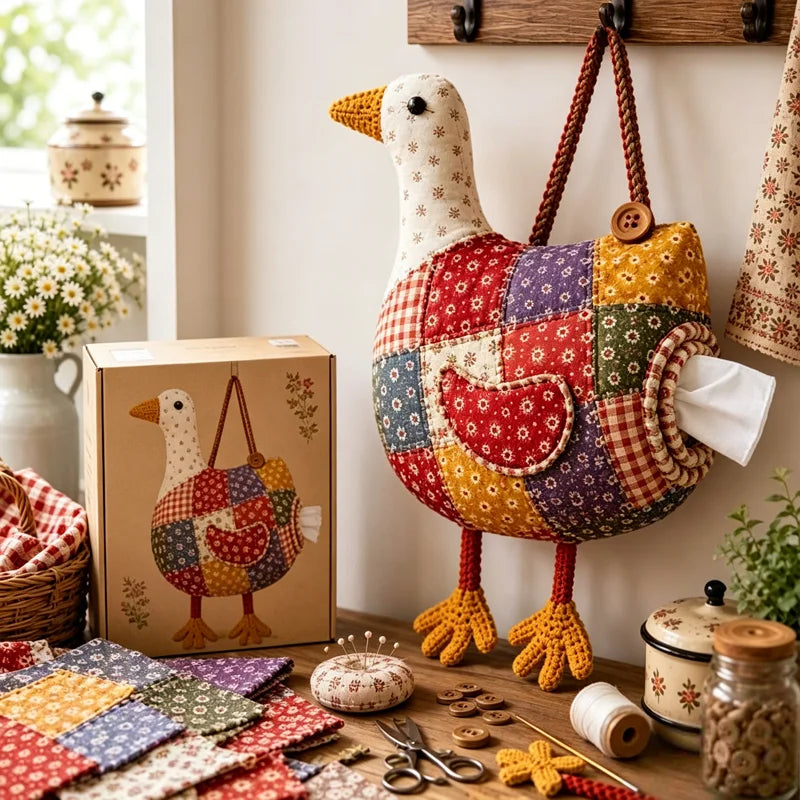 🧵🐻 DIY animal tissue holder – sew, hang, and brighten any space!