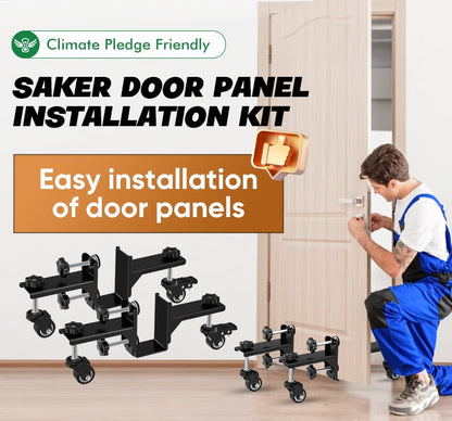 🚪50% OFF NOW! Saker Door Panel Installation Kit, Heavy‑Duty Door Installation Tool with Rolling Wheels, Labor‑Saving Helper Bracket for Easy Interior & Exterior Door Hanging