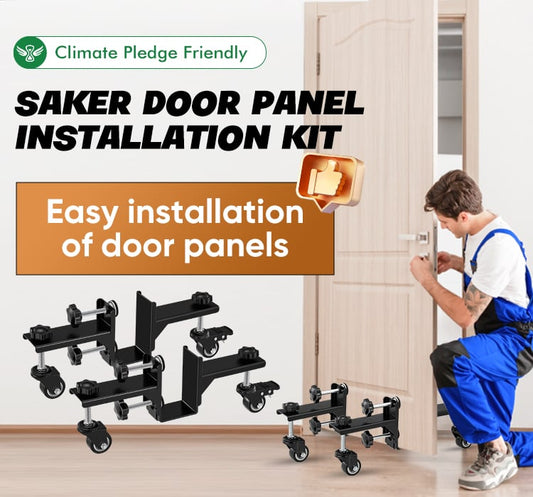 🚪50% OFF NOW! Saker Door Panel Installation Kit, Heavy‑Duty Door Installation Tool with Rolling Wheels, Labor‑Saving Helper Bracket for Easy Interior & Exterior Door Hanging