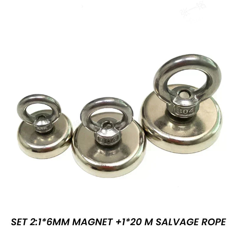 🎉 2026 Sale — Over 18,600 Sold!🧲 Heavy‑Duty Underwater Magnetic Salvage Magnet Set With Rope ✨