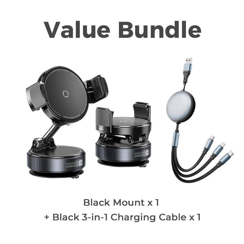 Universal Adjustable Magnetic Car Phone Holder, Vacuum‑Suction Base, Stable Magnet Mount, Auto Interior Accessory