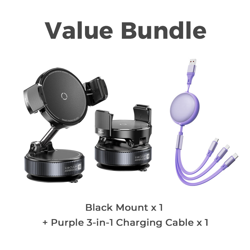 Universal Adjustable Magnetic Car Phone Holder, Vacuum‑Suction Base, Stable Magnet Mount, Auto Interior Accessory