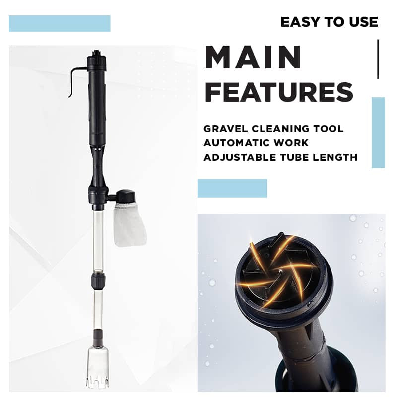 🎉Limited Time 50% OFF！🐠💦No more worries about poor water quality during water changes！ 🔥 Electric Aquarium Gravel Cleaner✨