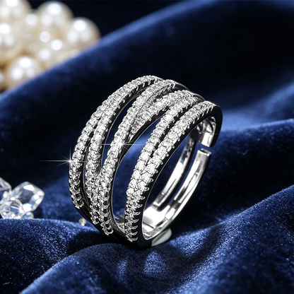 🎉 2026 Sale — Over 32,300 Sold 💫 Adjustable Multi-Band Crossover Ring – Fashion Jewelry ✨