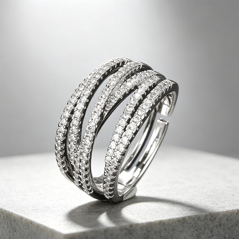 🎉 2026 Sale — Over 32,300 Sold 💫 Adjustable Multi-Band Crossover Ring – Fashion Jewelry ✨
