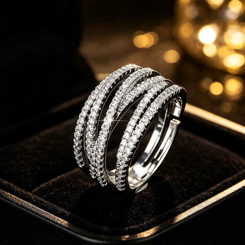 🎉 2026 Sale — Over 32,300 Sold 💫 Adjustable Multi-Band Crossover Ring – Fashion Jewelry ✨