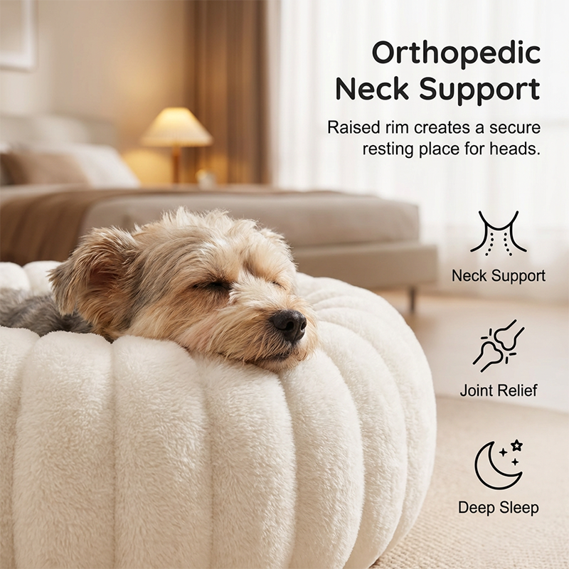 🐾Ultra-Soft Calming Donut Bed for Dogs & Cats🔥