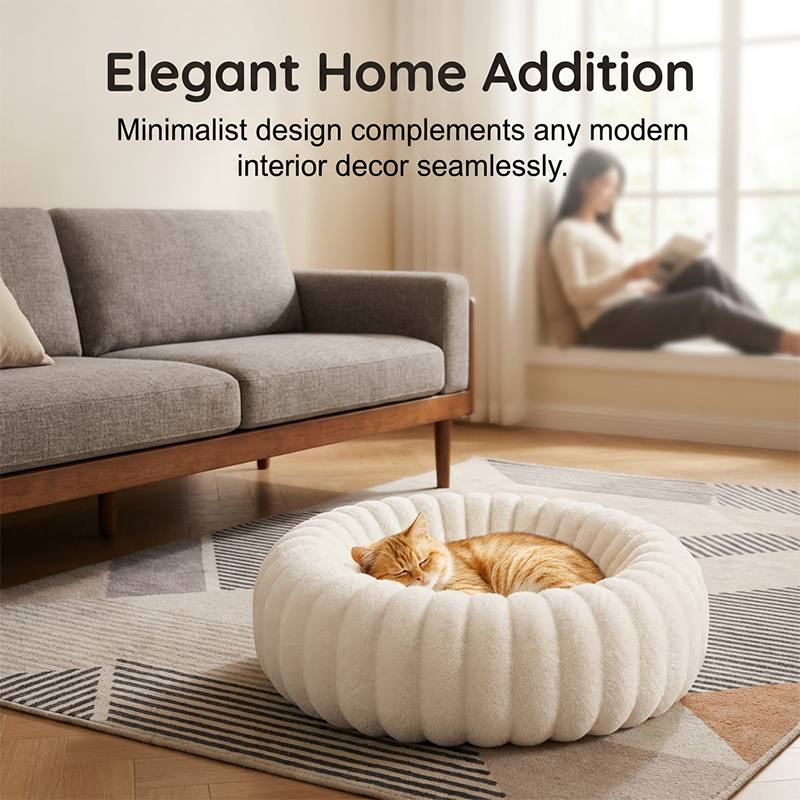🐾Ultra-Soft Calming Donut Bed for Dogs & Cats🔥