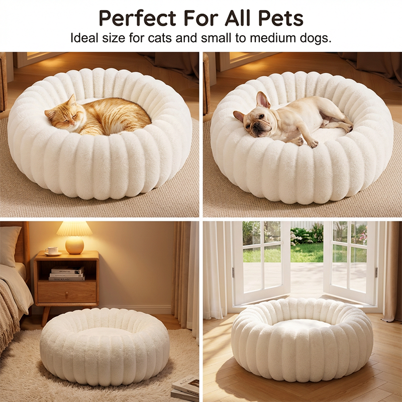 🐾Ultra-Soft Calming Donut Bed for Dogs & Cats🔥