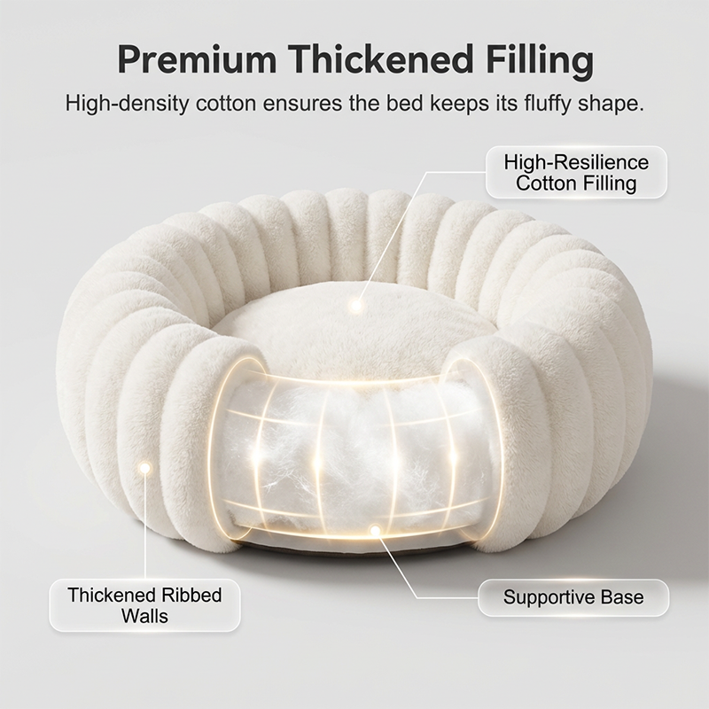 🐾Ultra-Soft Calming Donut Bed for Dogs & Cats🔥