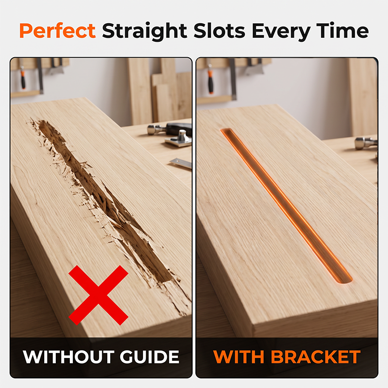 📢📢50% OFF !!⏰Aluminum Alloy Wood Router Slotting Bracket Guide Tool