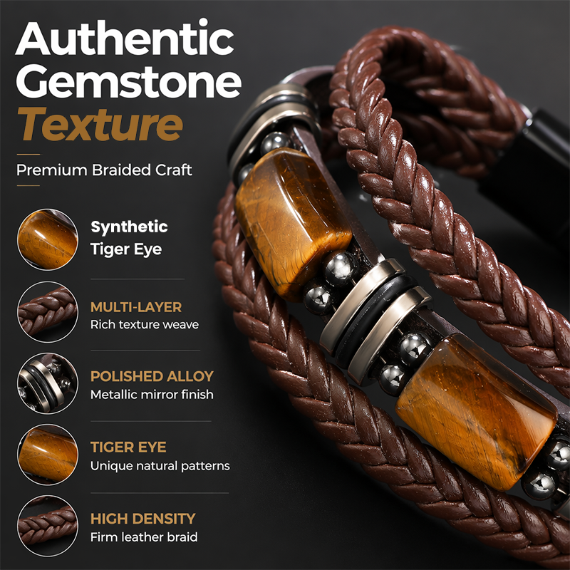 Braided PU Leather Bracelet for Men & Women