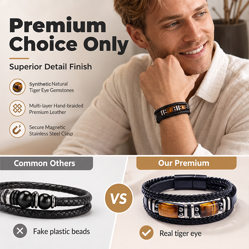 Braided PU Leather Bracelet for Men & Women