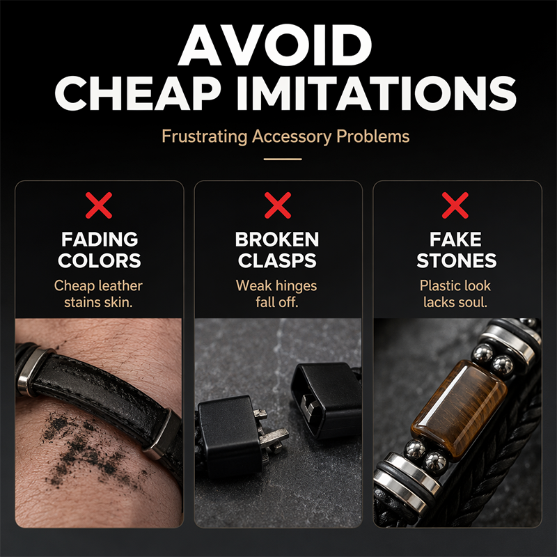 Braided PU Leather Bracelet for Men & Women