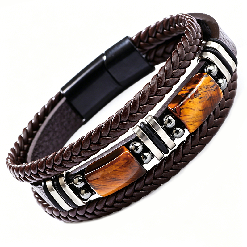 Braided PU Leather Bracelet for Men & Women