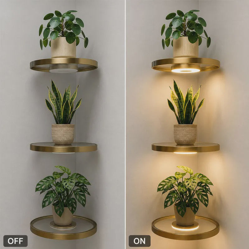 💡 Floating shelf. Built-in glow. Instant luxury. Maximize wall space, add ambient light, and make your home look like a showroom – no renovation needed. 😎✨